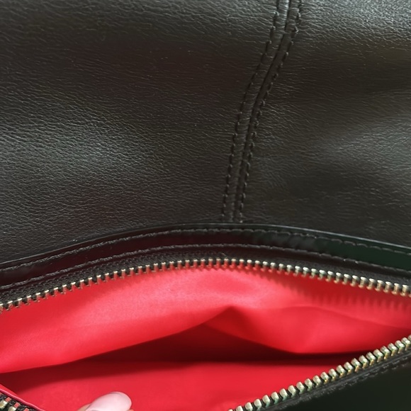 COACH BAG VINTAGE TOTE BAG WITH CROSSBODY STRAP PATENT LEATHER ON TOP BY HANDLE - Picture 7 of 9